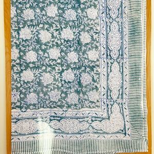 100% Cotton Hand Block Print Sarong Scarf Swim Coverup (22G)